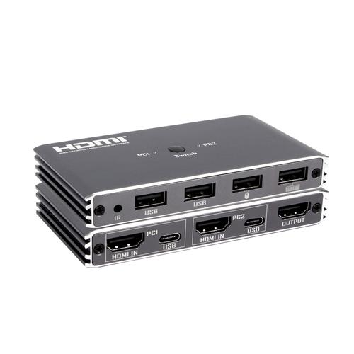KVM切换器HDMI二进一出 一套键鼠掌控两台电脑的4K 60Hz解决方案